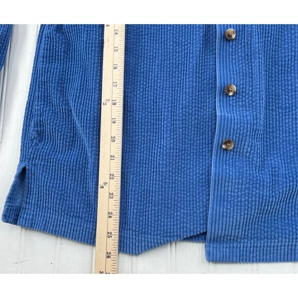 L.L.Bean Mens Blue Corduroy Button-Up Shirt M Regular - Picture 4 of 6